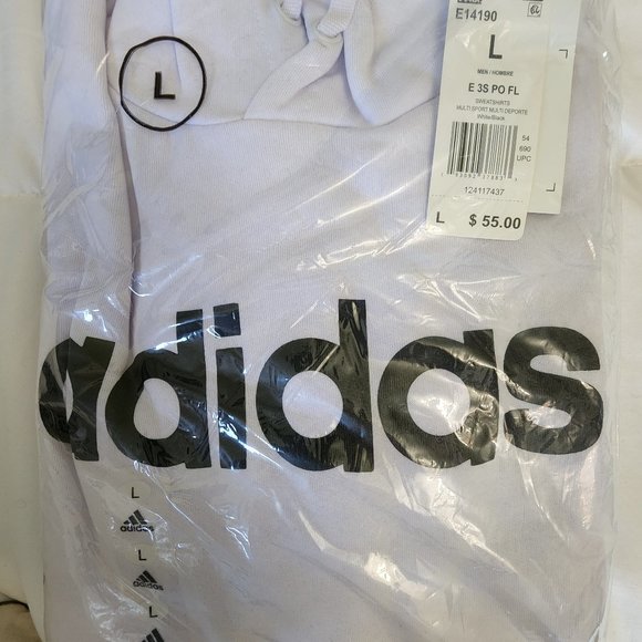 NWT Adidas L men's hoodie sweatshirt, white - Picture 2 of 3
